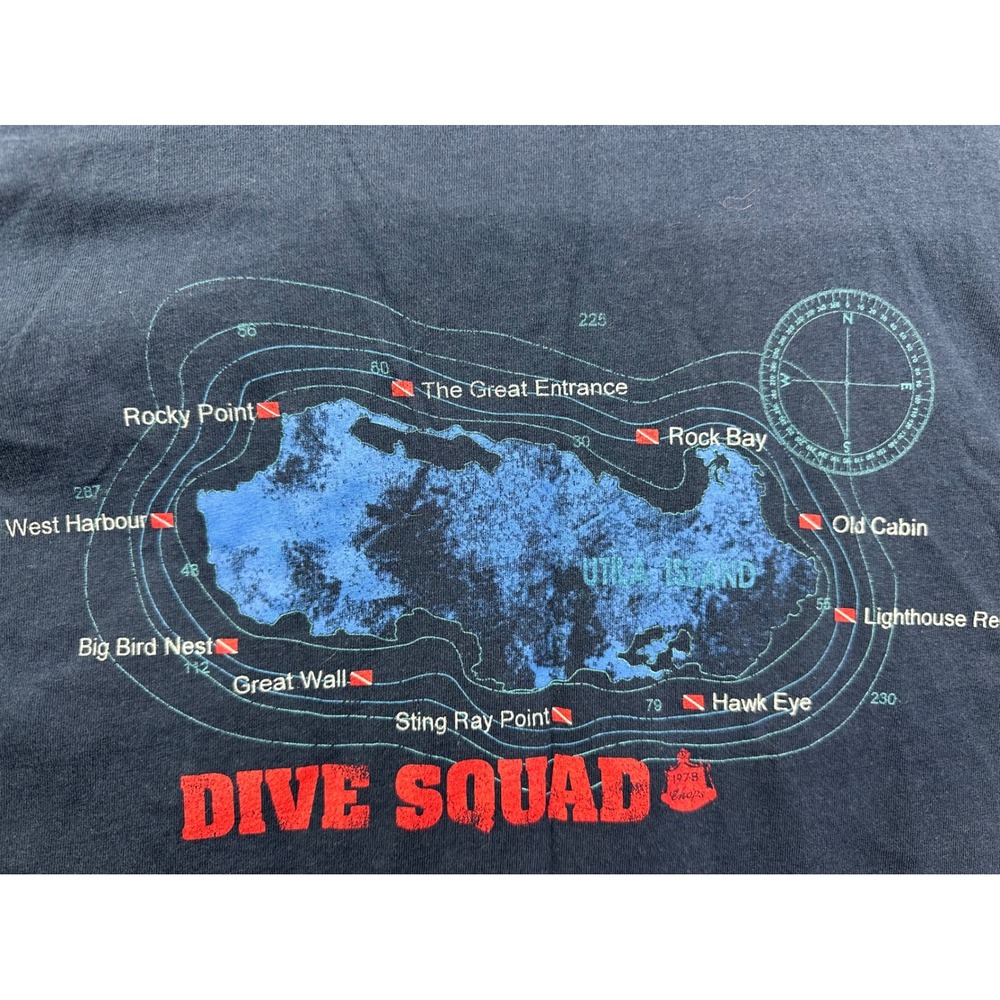CHAPS Mens Navy Blue Dive Squad Graphic Pocket T Shirt‎ Size XL